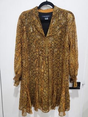 french connection estari sequin dress French Connection Estari Short Bell Sleeve Ombre Sequin Cut Out Mini Dress 6 NWT